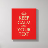 Faux goud Houd kalm verpakt canvas print (Voorkant)