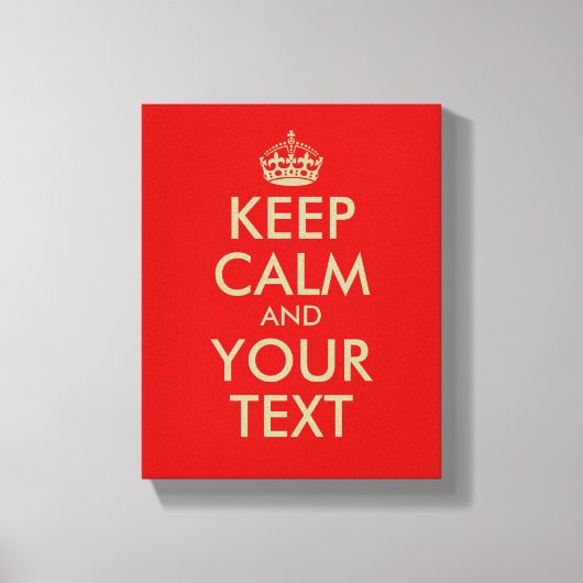 Faux goud Houd kalm verpakt canvas print (Voorkant)