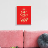 Faux goud Houd kalm verpakt canvas print (Insitu (Woonkamer))