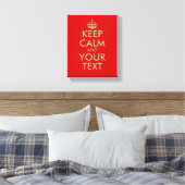 Faux goud Houd kalm verpakt canvas print (Insitu (Slaapkamer))