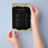 Faux goud iriserende glitter prijslijst flyer (Hand)