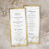 Faux goud marmer luxe moderne bruiloft programma