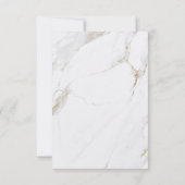 Faux goud marmer luxe moderne bruiloft QR code RSVP Kaartje (Achterkant)
