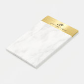 Faux Goud Wit Marmer Elegant Trendy Modern Post-it® Notes (Schuin)