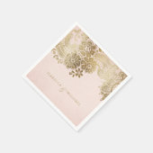 Faux goudbruine elegante  bruiloft servetten (Hoek)