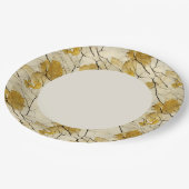 Faux gouden blad rand papieren bordje (Gekanteld)