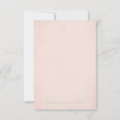 Faux gouden blush elegant  kant bruiloft RSVP Kaartje (Achterkant)