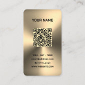 Faux gouden bord speler Visitekaartje (Achterkant)