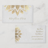 Faux gouden folie decor visitekaartje (Voorkant / Achterkant)
