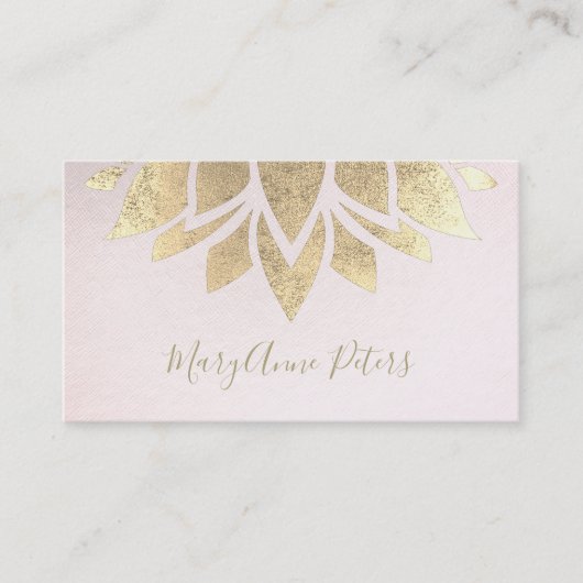 Faux gouden folie decor visitekaartje (Voorkant)