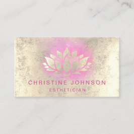 Faux gouden folie Lotus ontwerp Visitekaartje