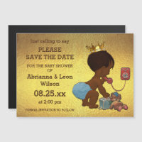 Faux Gouden Folie Save De Datum Etnische Prins Tel