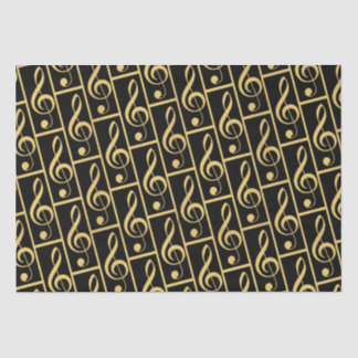 Faux gouden folie Treble Clef muzikaal inpakpapier Tissuepapier