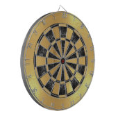 Faux gouden folie zwart marmer faux metallic dartbord (Voorkant Links)