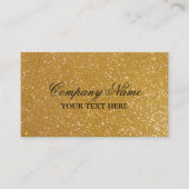 Faux gouden glitter luxe visitekaartsjabloon visitekaartje (Voorkant)