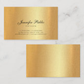 Faux gouden handschrift tekst kalligrafeerde moder visitekaartje (Voorkant / Achterkant)