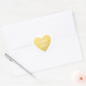 Faux gouden hart bruiloft sticker aangepaste namen (Envelop)