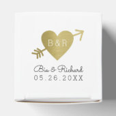 faux gouden hart van de liefde bedankdoosjes (Bovenkant)