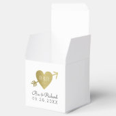 faux gouden hart van de liefde bedankdoosjes (Geopend)