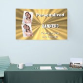 Faux gouden metallic goud minimaal spandoek (Beurs)