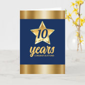 Faux gouden ster universele werknemersverjaardag kaart (Gele Bloem)