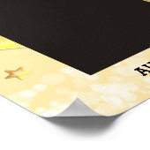 Faux gouden sterren sparkle werknemer van de maand poster (Hoek)