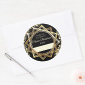 Faux gouden sterren uit de keuken van het voedselg ronde sticker (Envelop)