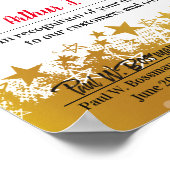 Faux gouden sterren werknemer van het maandcertifi poster (Hoek)