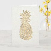 faux goudfolie anananas kaart (Gele Bloem)