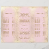 faux goudfolie ontwerp roze vlinderbrochure (Achterkant)