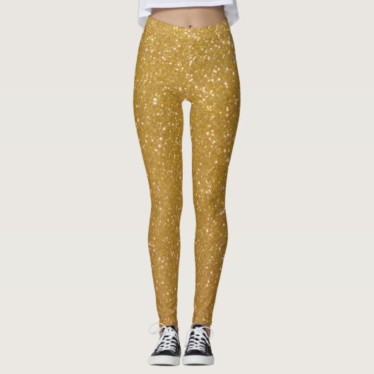 Faux goudglitter bedrukte leggings (Voorkant)