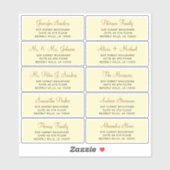 Faux goudscript individuele gastadresetiketten sticker (Vel)