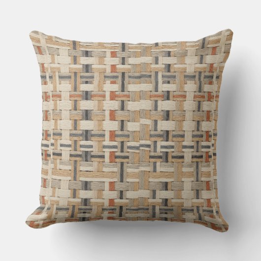 Faux Grasscloth Geometric Weave Pat#3 ID1271 Kussen (Voorkant)