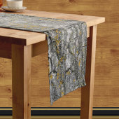 Faux Gray Grunge Wood Tree Bark Korte Tafelloper