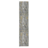 Faux Gray Grunge Wood Tree Bark Korte Tafelloper (Voorkant)