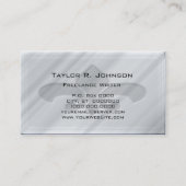 Faux Gray Marble Fleur de Lis Visitekaartje (Achterkant)