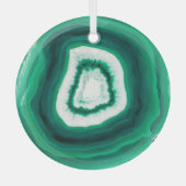 Faux Green Agate Glass Orages Glas Ornament (Voorkant)