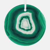 Faux Green Agate Glass Orages Glas Ornament (Achterkant)