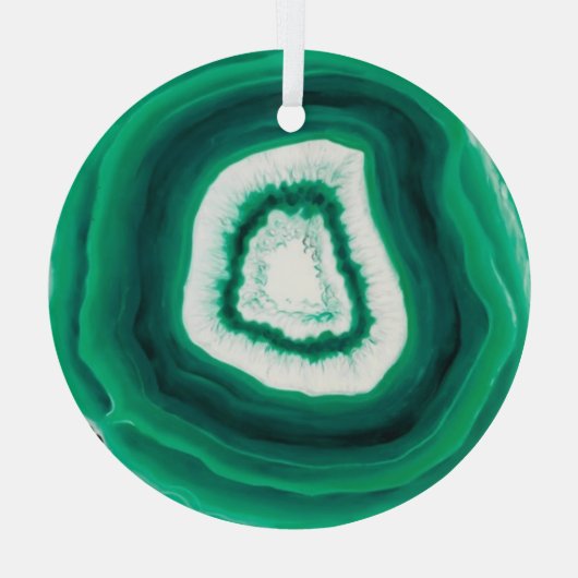Faux Green Agate Glass Orages Glas Ornament (Achterkant)