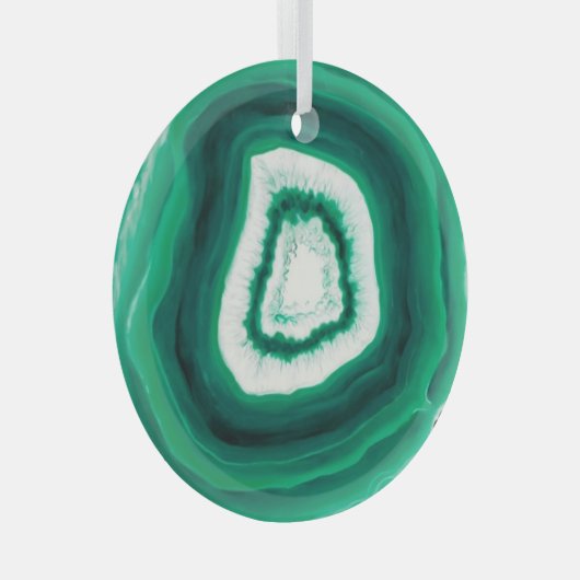 Faux Green Agate Glass Orages Glas Ornament (Voorkant Rechts)