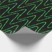 Faux Green Chevron Cadeaupapier (Hoek)