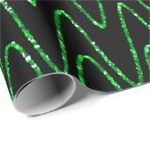 Faux Green Chevron Cadeaupapier (Rol Hoek)