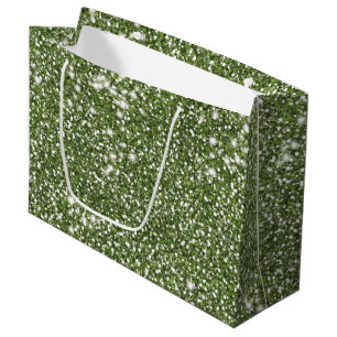Faux Green Glitter Texture Kijk-like Graphic Groot Cadeauzakje