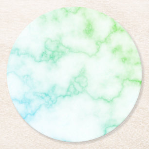 Faux Green Marble Round Paper-Onderzetter Ronde Kartonnen Onderzetter