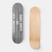Faux Grey Breien Skateboard met aangepaste tekst (Voorkant)
