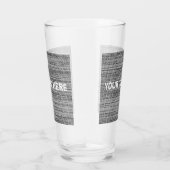 Faux Grey Fabric Bril met aangepaste tekst Glas (Rechts)