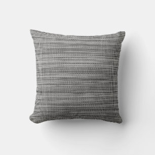 Faux Grey Fabric Coussin - Moderne