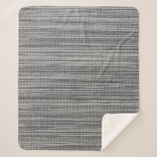 Faux Grey Fabric Couverture Sherpa (Devant)