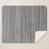 Faux Grey Fabric Couverture Sherpa (Devant (Horizontal))