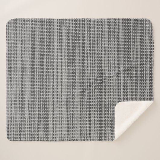Faux Grey Fabric Couverture Sherpa (Devant (Horizontal))
